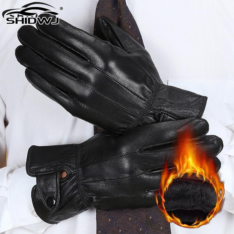 Leather Driving Glove - 1 Paar Herren Pu Leder Winter