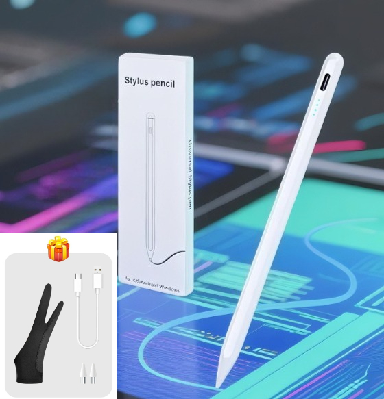 Touchscreen Glove Capacitive - Wiederaufladbarer Stylus-Stift für Android mit Anti-Falschberührungsfunktion,