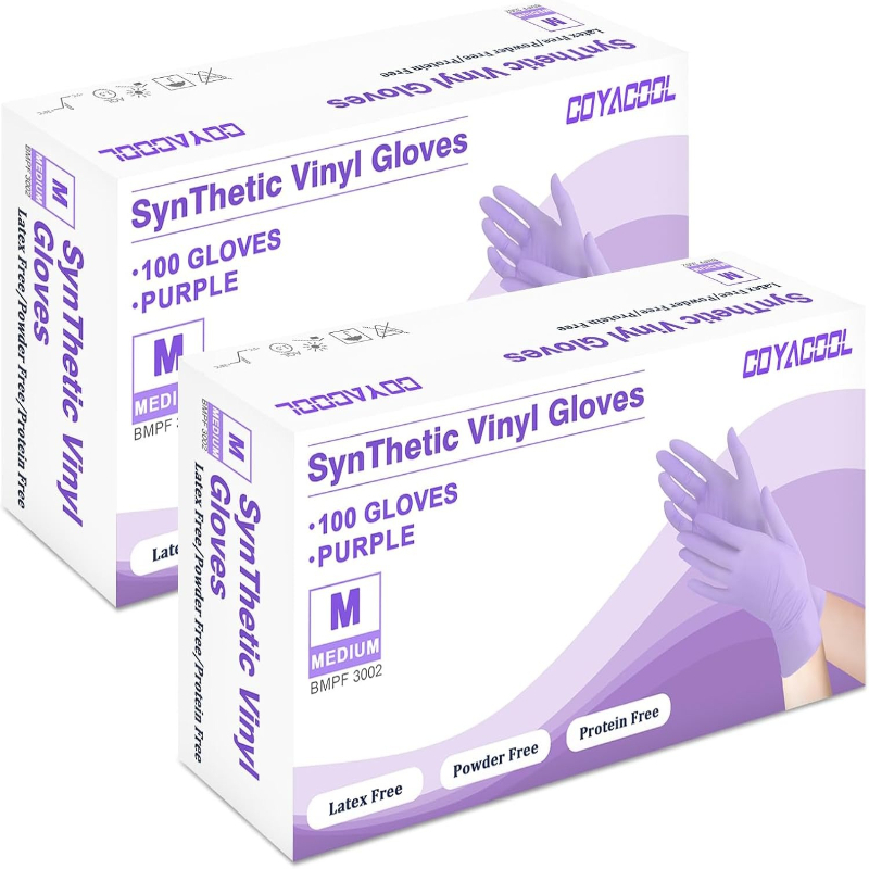 Exam Glove Nitrile - 50/100 Stück Lila Nitrilhandschuhe, Einweg-Untersuchungshandschuhe, puderfrei,