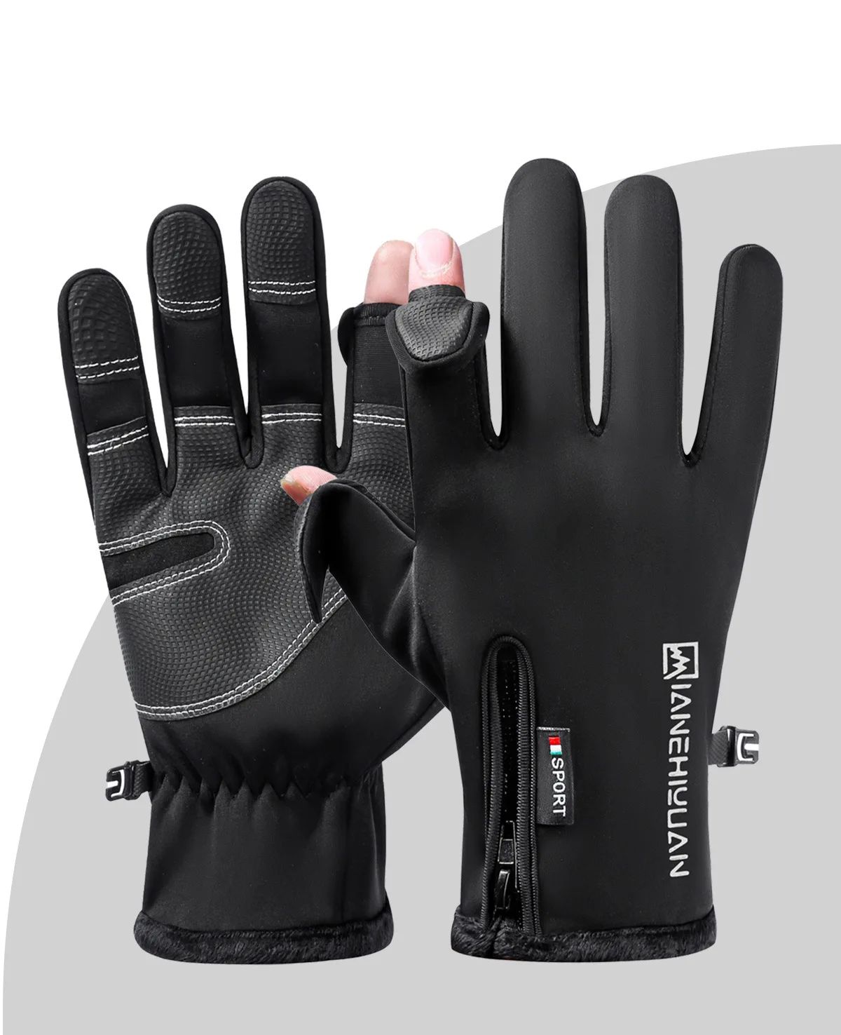 Ski Glove Waterproof - Fahrradhandschuhe für Herren Touchscreen-fähig Wasserdicht Winter