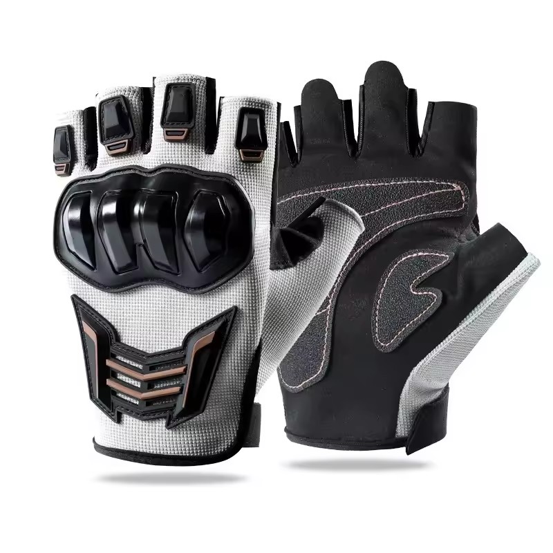 Cut Resistant Glove - Atmungsaktive Motorradhandschuhe, halber Finger, verschleißfest, rutschfest,