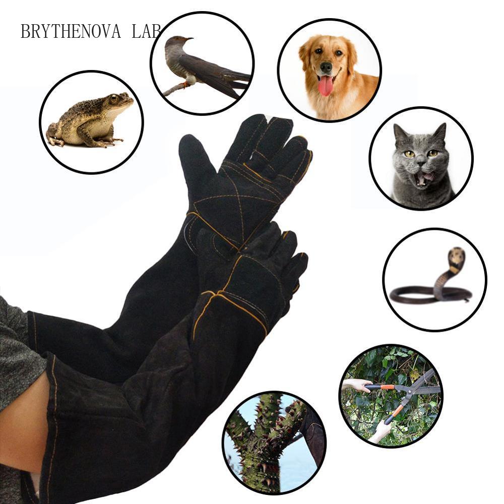 Cut Resistant Glove - Haustier-Handschuhe, bissfeste Handschuhe, zweilagiges Leder-Stützpolster, für