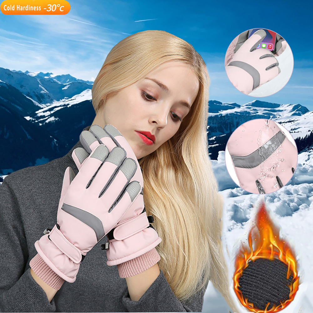 Ski Glove Waterproof - YANBIGUO Skihandschuhe, Winterhandschuhe für Damen und