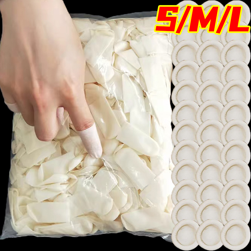 Rubber Glove Cleaning - 50-200pc Nicht-slip Finger Abdeckung Einweg Matt