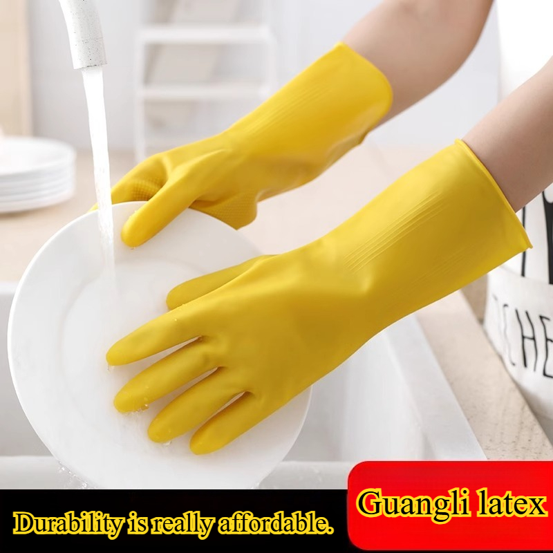 Dish Glove Rubber - 3 Paar Haushaltshandschuhe, Haushalt, weibliche Küche,