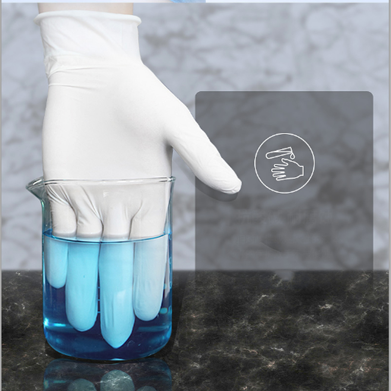 Dish Glove Rubber - S/M/L/XL Weiße Einweg-Nitrilhandschuhe Latexfrei Puderfrei Wasserdicht