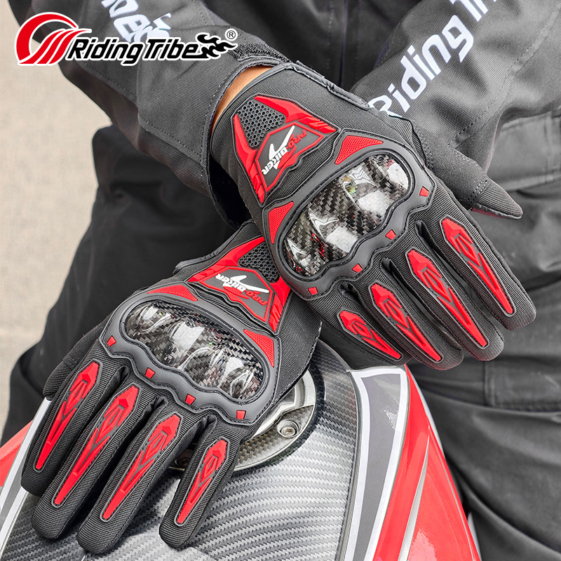 Motorcycle Glove Knuckle - RidingTribe Motorradhandschuhe Neue Sommer-Motorradhandschuhe – stoßfeste,