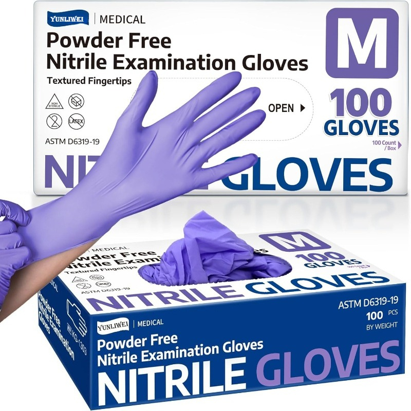 Exam Glove Nitrile - Einweghandschuhe Lila Nitril Medizinische Untersuchungshandschuhe 100