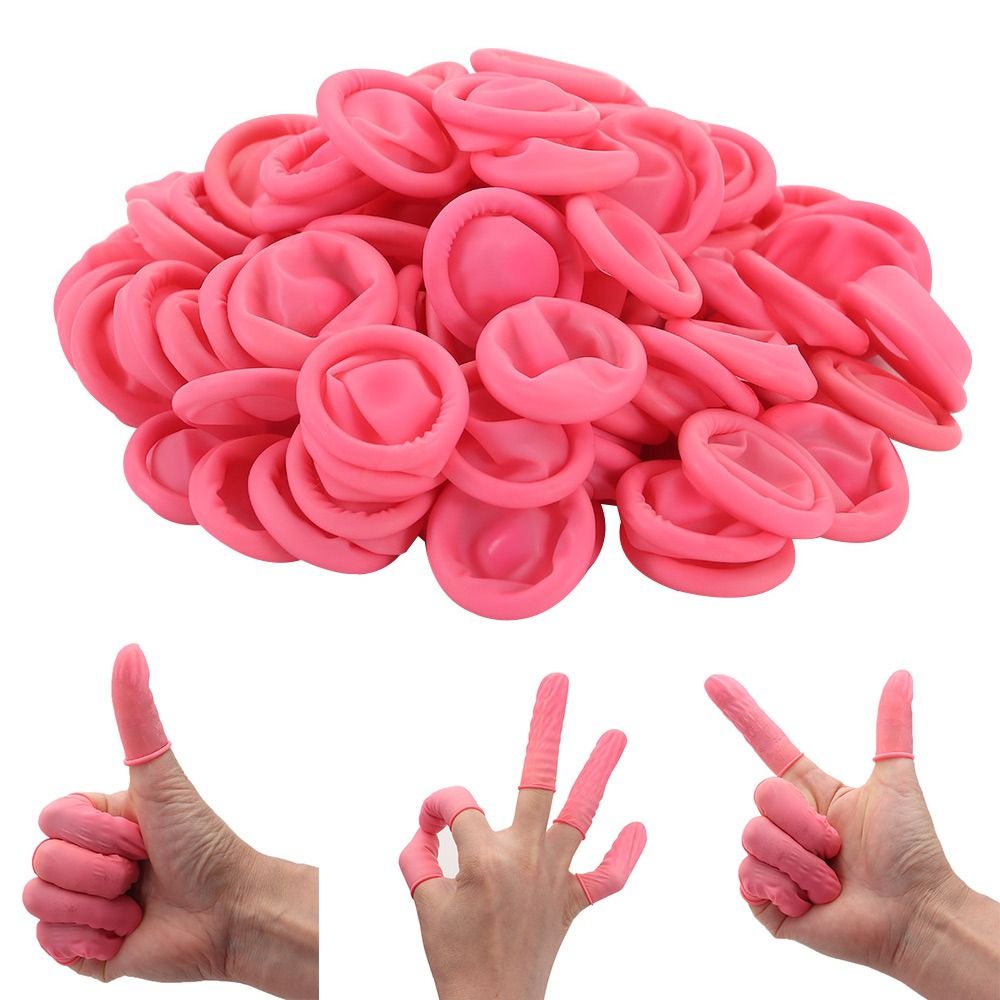 Latex Disposable Glove - 100 Stück Einweg-Finger abdeckung Natur kautschuk