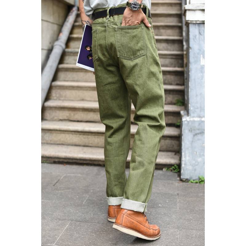 Levis Jeans 501 - Saucezhan Herren Jeans Vulkanisiert Olivgrün 107