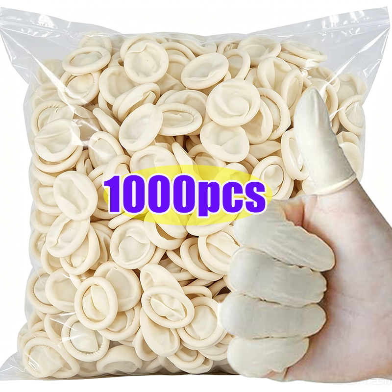 Latex Disposable Glove - 1000 Stück weiße Einweg-Fingerlinge, staubdicht, rutschfest,