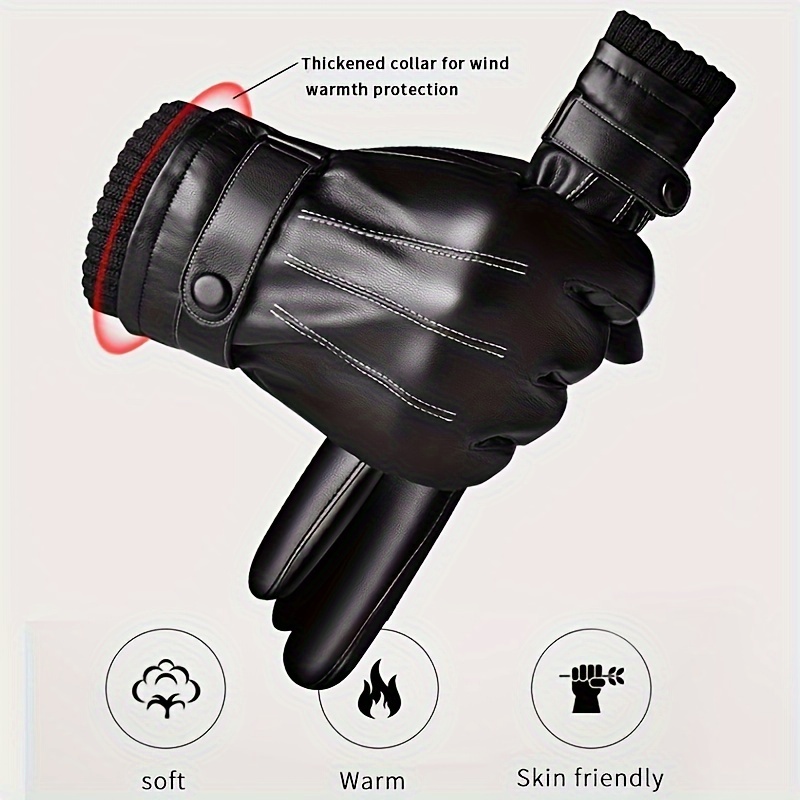 1 paar Winter Handschuhe Warme – Leather Driving Glove Bewertung und Preis