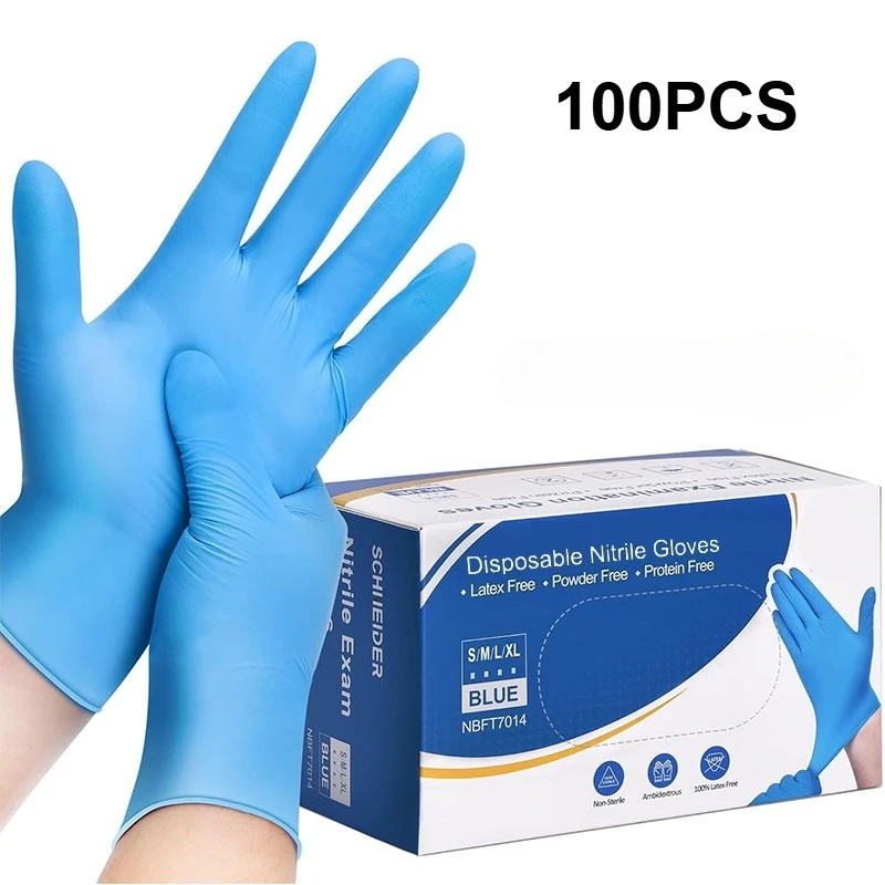 100 Stück blaue Nitril-Einwegh – Latex Disposable Glove Bewertung und Preis