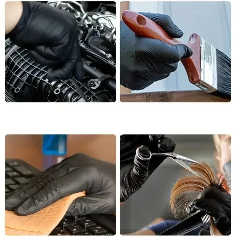 Einweg-Handschuhe in Schwarz,  – Latex Disposable Glove Bewertung und Preis