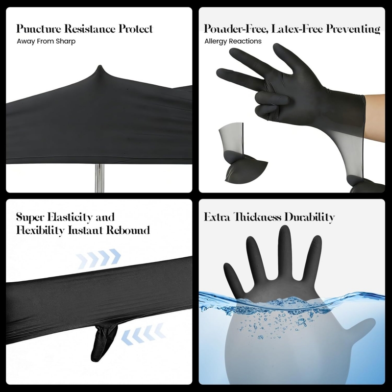 Schwarze Nitril-Einweghandschu – Latex Disposable Glove Bewertung und Preis