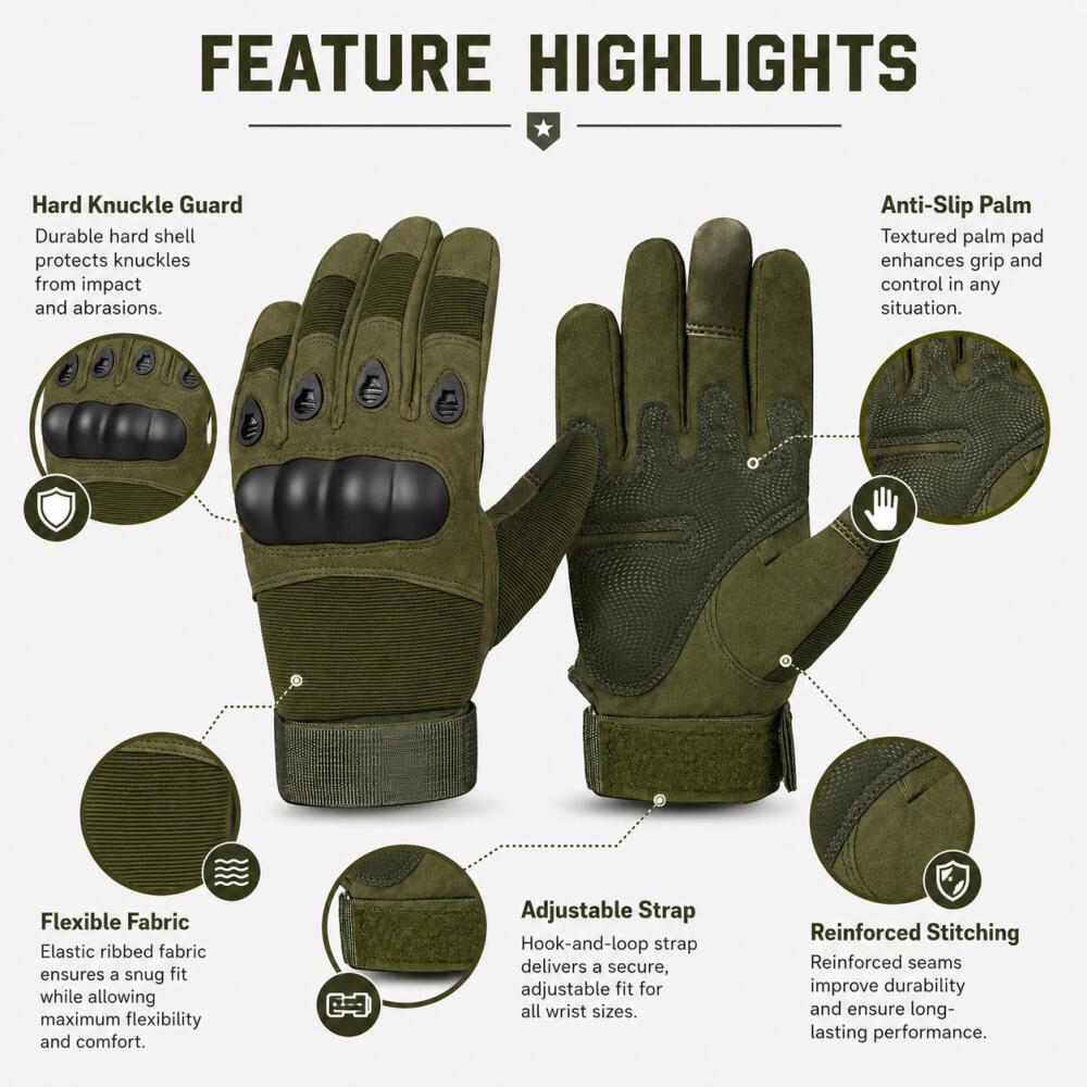 Taktische Vollfingerhandschuhe – Motorcycle Glove Knuckle Bewertung und Preis
