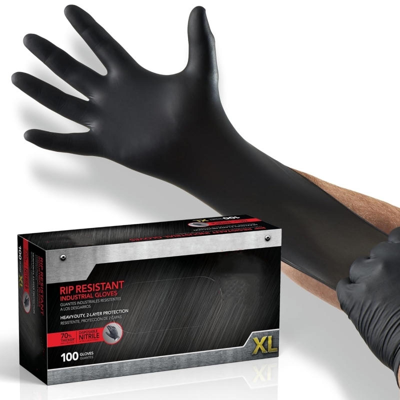 100 Stück Schwarze Nitrilhands – Latex Disposable Glove Bewertung und Preis