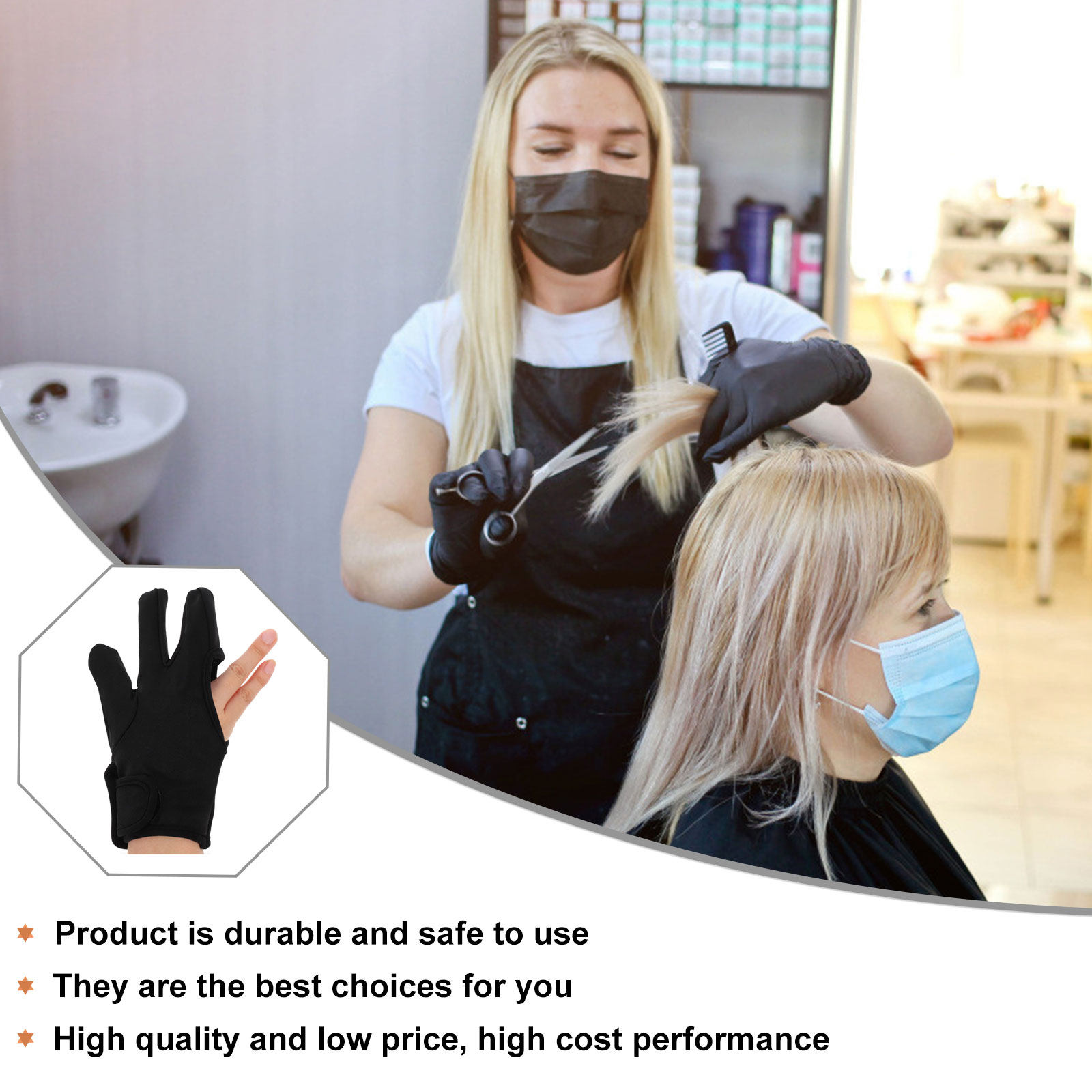 Friseurhandschuh, 3 Finger, hi – Heat Resistant Glove Bewertung und Preis